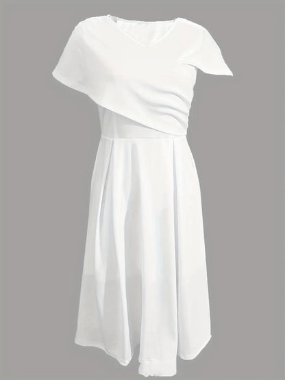 Banquet Temperament White Long Type Dress